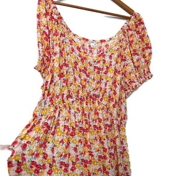 SONOMA Maternity Goods for Life Floral Maxi Dress Smocked Waist Puff Sleeve Midi - Picture 6 of 16